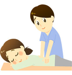 施術の様子のイラスト