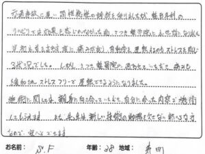 寿町にお住いのS.Fさん（30代）